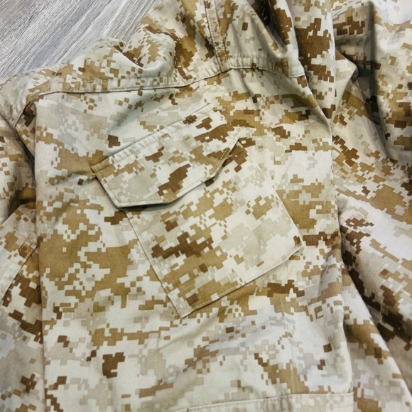 US Marine Corps MCCUU Desert Marpat Blouse Jacket USMC Military Large Long  - Picture 9 of 16